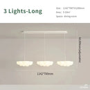 Axyaa Cloud Ceiling Chandelier: White Cream Pendant Light for Dining Living Kitchen Decor