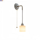 Axyaa Ceramic Glass LED Wall Light Mirror Bathroom Switch Modern Decor Lighting