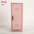 Axyaa Pink Lavender Small Cabinet Metal Desktop Storage Organizer