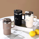 Axyaa Stainless Steel Double-Wall Insulated Coffee Mug with Spoon & Tea Strainer