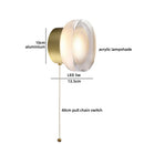 Axyaa LED Acrylic Aluminum Wall Lamp Modern Nordic Bedroom Bedside Stair Light