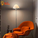 Axyaa Iron Art Glass Floor Lamp LED E27 Minimalist Chrome Vertical Table Lamp