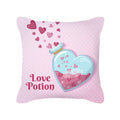 Axyaa Happy Valentine's Day Pink Pillowcase - Cute Square Cushion Cover