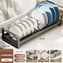 Stainless Steel Dish Storage Rack by Axyaa - Organize Kitchen Cabinet Drawer with Ease