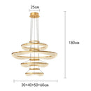 Axyaa Modern Ring LED Pendant Chandeliers for Living Room and Dining Room