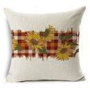 Axyaa Pumpkin Plant Linen Throw Pillowcases for Home Decor