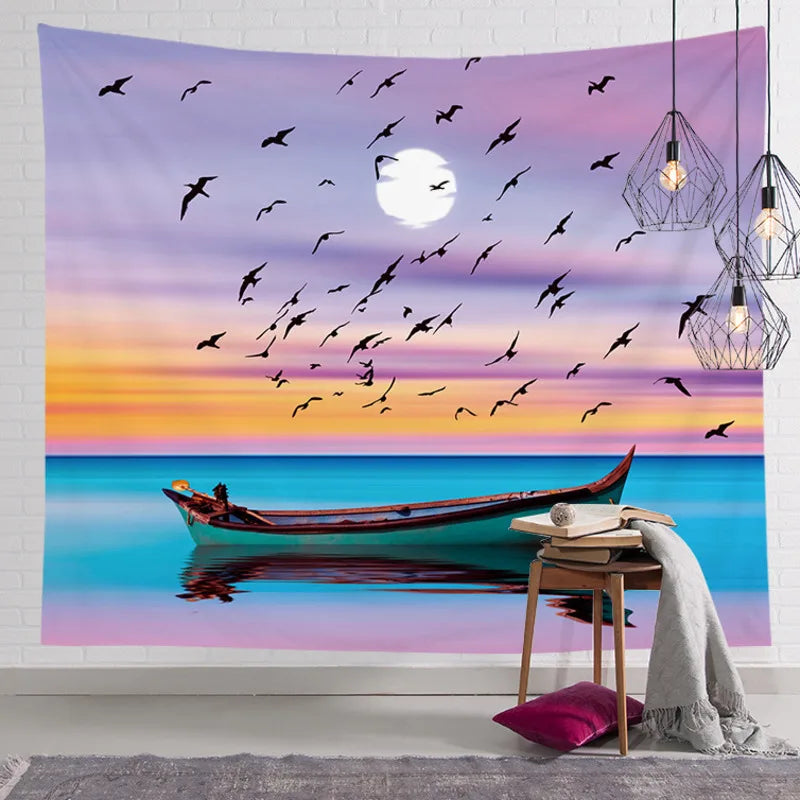 Axyaa Pink Kawaii Wall Hanging Tapestry for Living Bedroom Decor