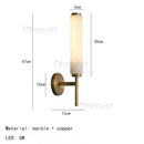 Axyaa Marble LED Wall Lights, Copper Finish, Ideal for Foyer, TV Background, Bathroom & Bedroom