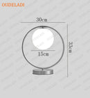 Axyaa Frosted Glass Ball Table Lamp Gold Silver Brass Black Study Bedroom Lighting
