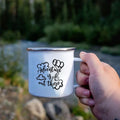 Axyaa Enamel Coffee Cocoa Mugs for Outdoor Travel and Home Breakfast