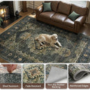 Axyaa Geometric Nordic Style Living Room Carpet - Retro Design Bedroom Rug