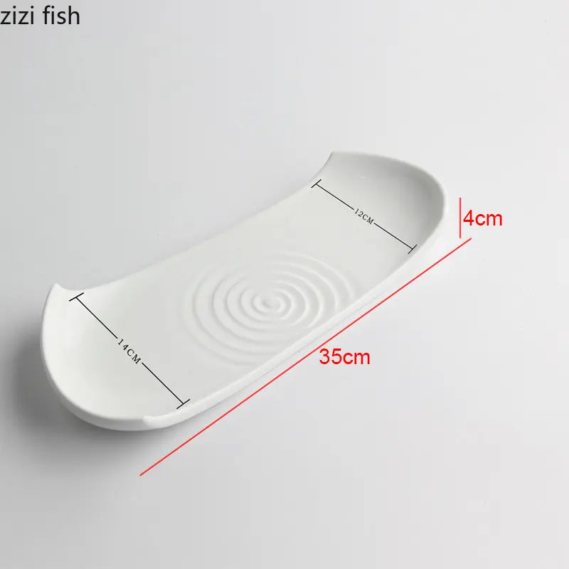 Axya Ceramic Dinner Plate for Sushi, Steak, Desserts - Solid Color Tableware
