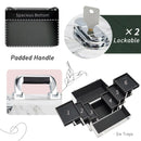 Axyaa Professional Nail & Makeup Suitcase with 6 Trays and Keys