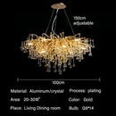 Axyaa Luxury Crystal Pendant Chandelier for Living Room Dining Bedroom