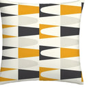 Axyaa Orange Yellow Geometric Pillowcase, Custom Sizes for Living Room Sofa, Home Decor