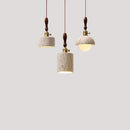 Axyaa Nordic Yellow Travertine LED Chandelier for Bedroom Living Dining Room
