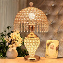 Axyaa Crystal Desk Lamp: Modern Minimalist Crystal Table Lamp for Bedroom or Living Room