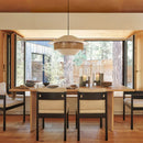 Axyaa Handmade Rattan Fabric Chandelier Nordic Style Pendant Lamps