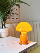Axyaa Tri-Colour LED Mushroom Light: Modern USB Corded Ambience for Camping, Dining & Bedside