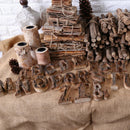 Axya Wood Bark Letters Numbers DIY Home Decor Photography Props