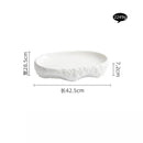 Axyaa Rock Texture Fish Oval Plate Set Molecular Cuisine Tableware