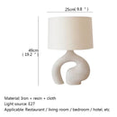 Axyaa Contemporary Resin LED Table Desk Lamp for Home Living Room