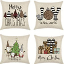 Axyaa Linen Pillowcase for Home Christmas Decoration, Customizable 40x40-60x60 Size