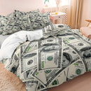 Axyaa Hundred Dollar Bill Duvet Cover Set for Stylish Bedroom Decor