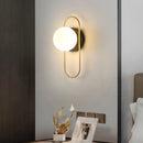 Axyaa Nordic LED Wall Lamp: Golden Black Indoor Lighting for Bedroom & Living Room