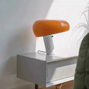 Axyaa Marble Mushroom Table Lamps Orange Black for Bedside Living Room