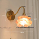 Axyaa Brass LED Wall Lights Clear Glass Nordic Modern Vanity Mirror Wandlamp