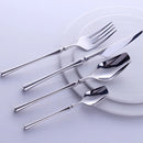 Axyaa Gold Stainless Steel Flatware Set - Elegant Black Dinnerware Tableware