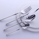 Axyaa Gold Stainless Steel Cutlery Set - Elegant Black Dinnerware Flatware