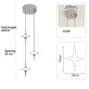 Axyaa Crystal Chandelier: Modern Loft Villa Staircase Dining Room Lighting