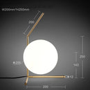 Axyaa Glass Ball Desk Lamp, Minimalist Design, E27 Bulb, Fashionable Home Decor
