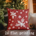 Axyaa Christmas-themed Pillow Cover for Sofa, Bedroom, Car - Rectangular Cushion