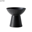 Axyaa Stone Pattern High Footed Ceramic Bowl for Molecular Cuisine and Desserts