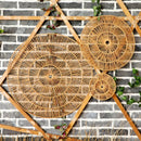 Axyaa Round Rattan Wall Hanging for Rustic Home Decor