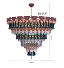 Axyaa Ceramic Chandelier: Vibrant Art Light for Home & Hospitality Decor