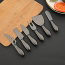 Axyaa Matte Silver Stainless Steel Cutlery Set - 6Pcs Butter Cheese Slicer Cutter