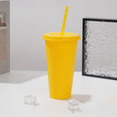 Axyaa 710ml Macaron Plastic Straw Cup - Large Capacity, Reusable, Ideal for Parties & Coffee