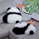 Cute Angry Panda Back View Throw Pillows by Axyaa Wool Back Cushion