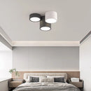 Axyaa Nordic Minimalist LED Ceiling Lamp Black White Cylinder Lighting Fixtures