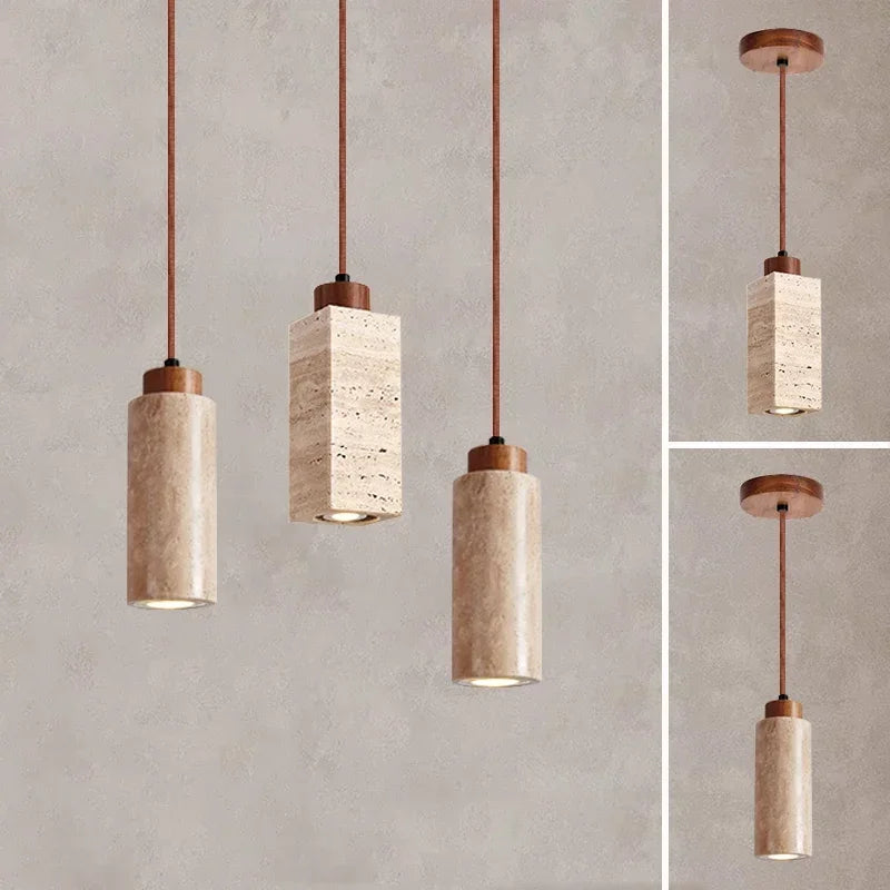 Axyaa Wabi-Sabi Marble Droplight Dining Table Pendant Nordic Bedside Lamp