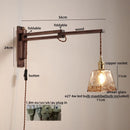 Axyaa LED Wood Glass Wall Lamp Modern Nordic Style for Home Decor