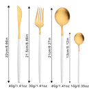 Axyaa 24-Piece Stainless Steel Cutlery Set - Matte Silver Western Flatware Tableware