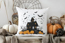 Axyaa Scary Pumpkin Face Halloween Decor Pillow Cover for Sofa Bedroom Car