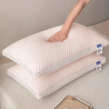 Axyaa Summer Feather Silk Pillow with Cool Doudou Ice Silk, Breathable Mesh Edge