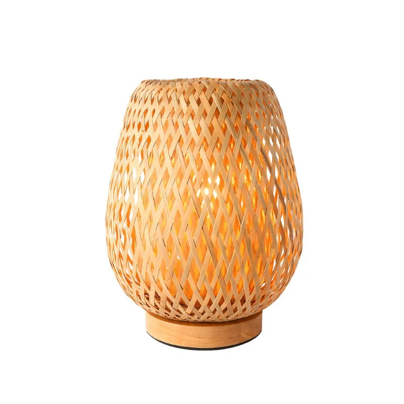 Axya Bamboo Weave Table Lamp - Retro Chinese Style for Home and Restaurant