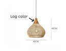Axyaa Rattan Pendant Lamp: Vintage Handmade LED Lighting for Kitchen, Dining Room